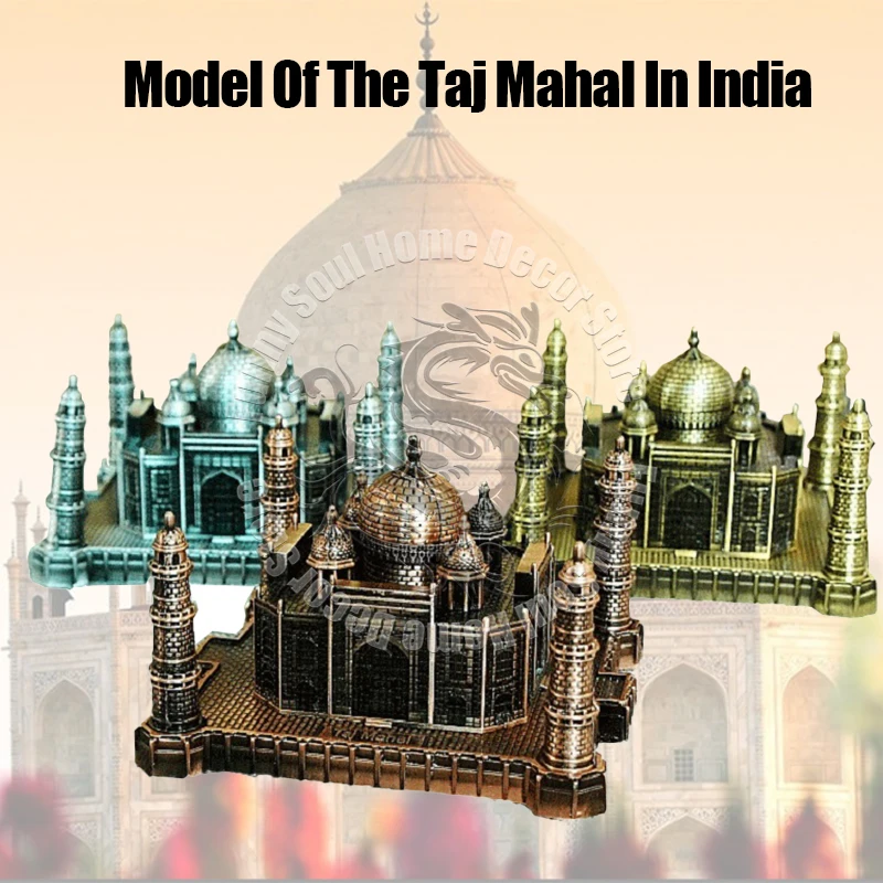 

Metal Taj Mahal Agra India Model Mughal Architecture UNESCO Heritage Replica Premium Metal Craft Symbol of Love Gift Home Decor