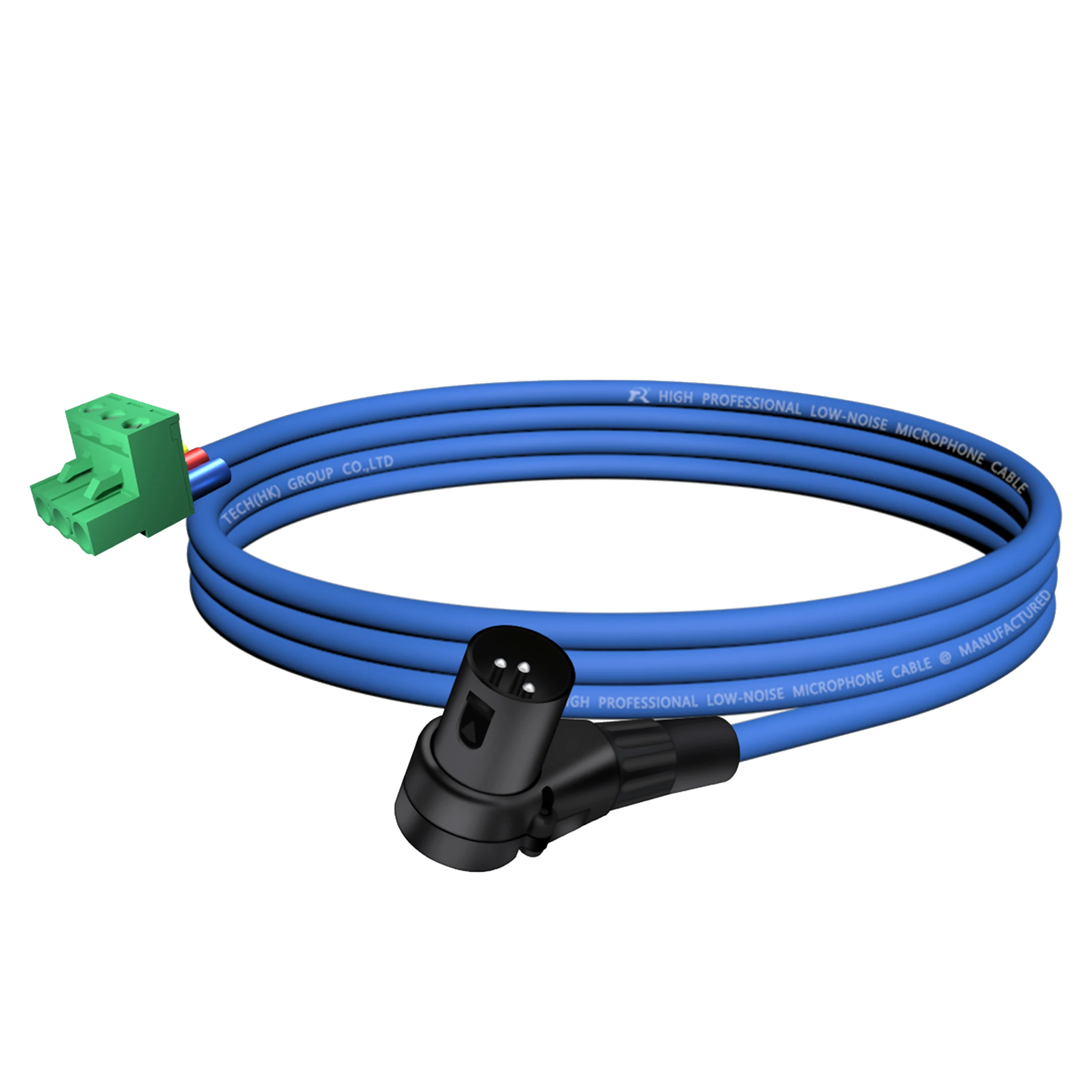Rechtwinkliges XLR 3-Pin Stecker/Buchse auf grünes 3-Pin PCB Schraubklemmenadapterkabel, 3-adriges XLR-Mikrofonkabel für Lautsprecher – Detail 13