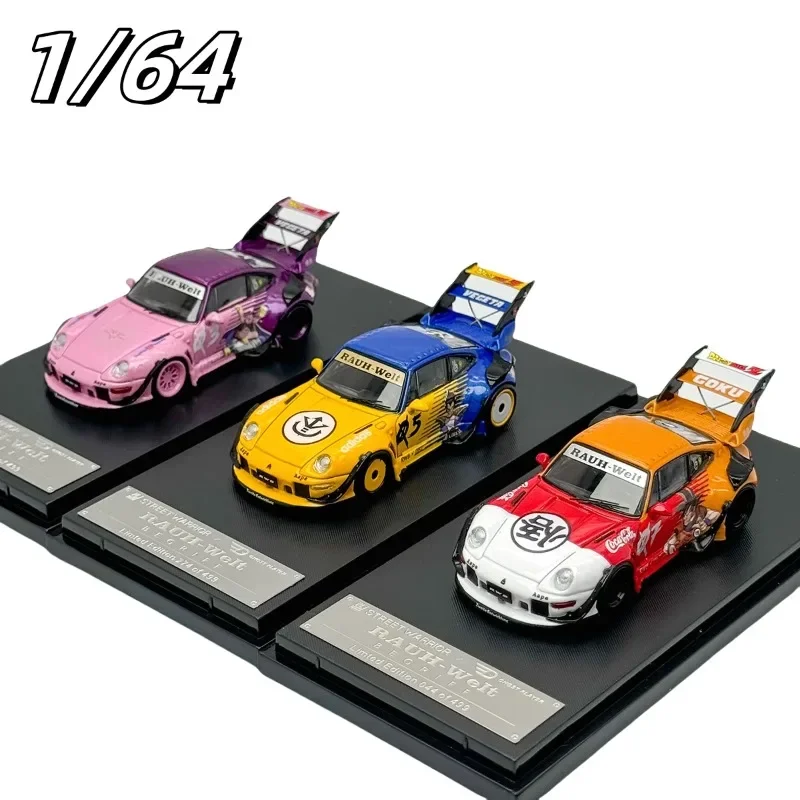 

Модель из сплава с окрашенным драконическим жемчугом 1:64 Porsche 911 RWB 993, детская коллекция декоративных игрушек, праздничные подарки для детей.