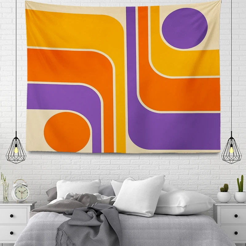 Home decoration Wall tapestry aesthetic room decor boho accessories wall hanging large fabric autumn simple decor items geometry