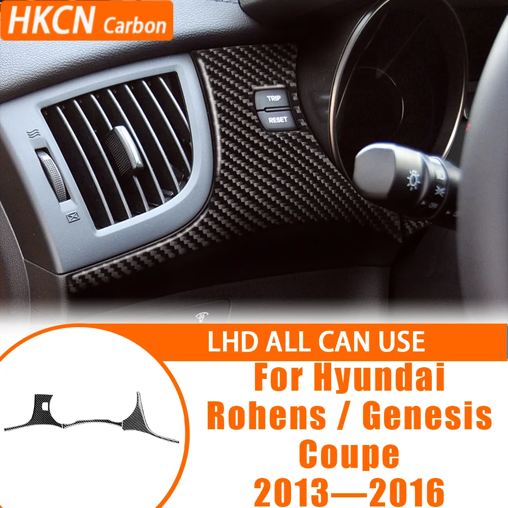 

Car Accessories Carbon Fiber Speedometer Surround Panel Interior Cover Trim Sticker For Rohens Coupe / Genesis 2013—2016