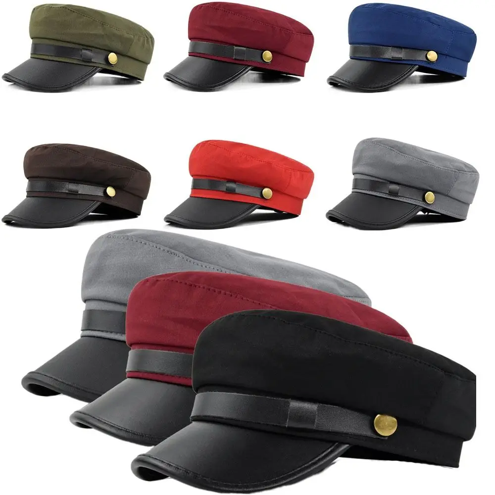 Flache Kappe, Vintage-Marineblau-Kappe, flacher Hut, achteckiger Hut, flache Schirmmützen, Entenzungenkappe, warme Baskenmütze, Hüte für Damen und Herren