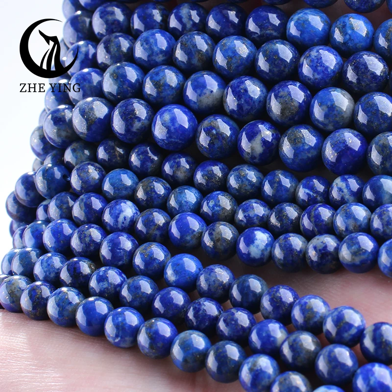 

7A Gemstone Natural Lapis Lazuli Beads Round Loose Stone Beads For Jewelry Making DIY Bracelet Necklace Accessories 6 8 10mm
