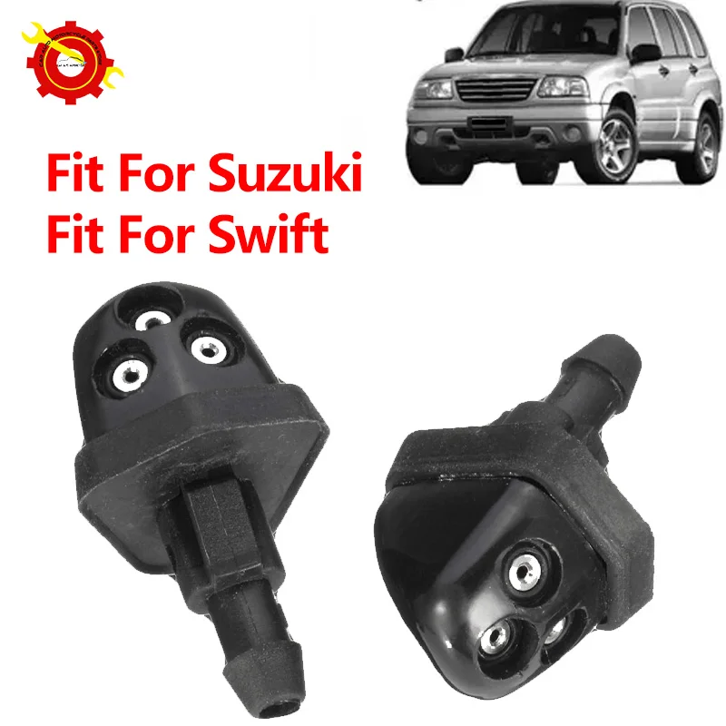 2pc Front Windshield Wiper Washer Nozzle Jet Sprayer Hood Water Clean Jets For Suzuki Swift SX4 Grand Vitara Escudo Aerio Ertiga