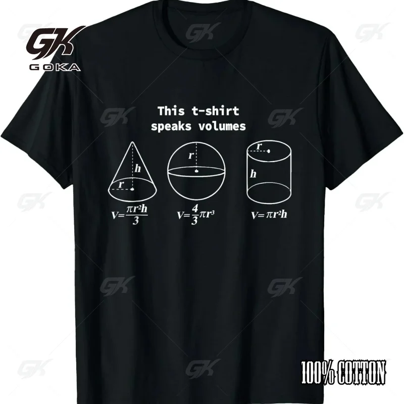 Shirts Speaks Volumes Funny Maths Science Geeky Pun T-Shirt Funny Science Tee Crew Neck Casual Daily Basic Fashion Tops