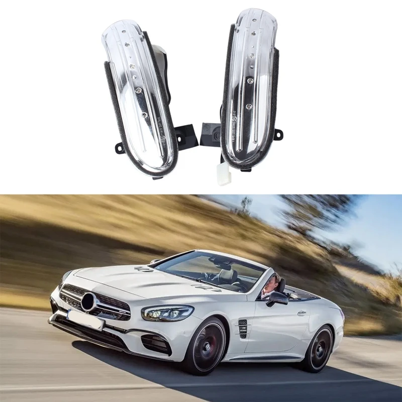 Dynamic LED Sequential Blinker Mirror Turn Light Signal Lamp For Mercedes Benz SLK-Class R171 SL-Class R230 2008-2011