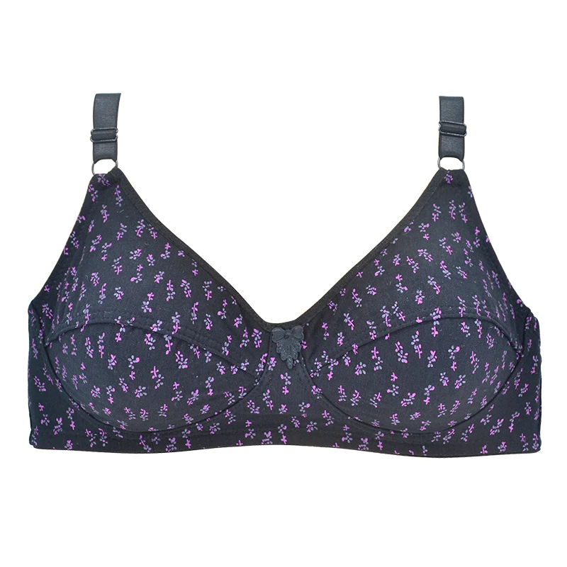 Floral Cotton Bras for Women Wireless Soft Breathable Bra Full Coverage Supportive Everyday Essentials No Padded Bra Comfortable