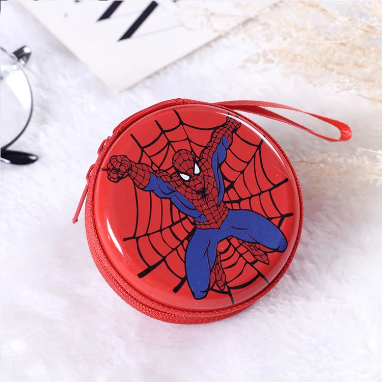 Marvel Spider-Man Across The Spider-Verse Coin Purses New Movie PVC Captain America Iron Man Headphones Storage Bags Mini Wallet