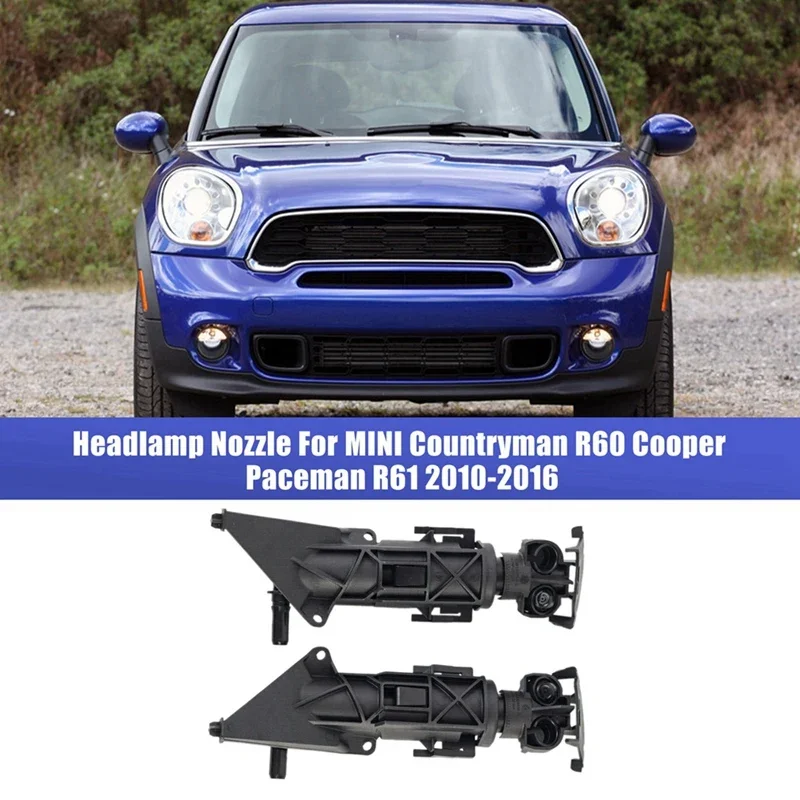 Car Headlight Washer Fluid Jet Pump Nozzle Spray Cleaning Actuator For MINI Countryman R60 Cooper Paceman R61 2010-2016