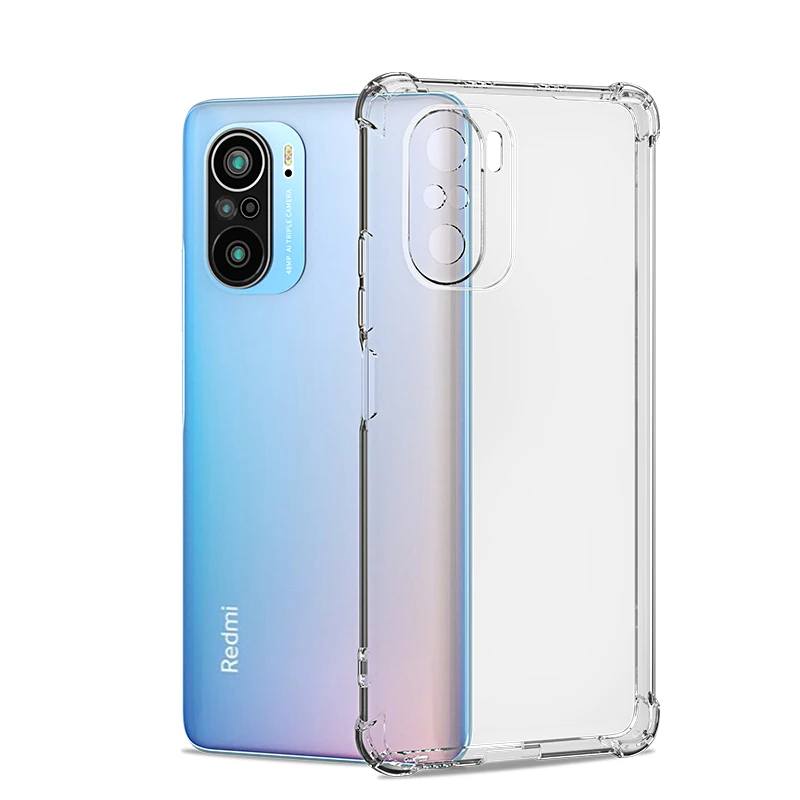 Airbag Shockproof Silicone Case For Xiaomi Redmi Note 10 10S 7 8 9 9S  7A 8A 9A 9C Poco F3 X3 Pro Nfc Clear Cover Cases