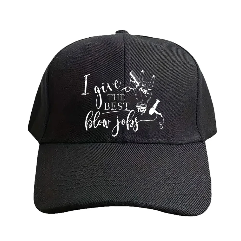 I give the best blow jobs hand Caps Summer Adult Baseball Cap Adjustable with Curved Brim Duckbill Hat Protection Sun Hats
