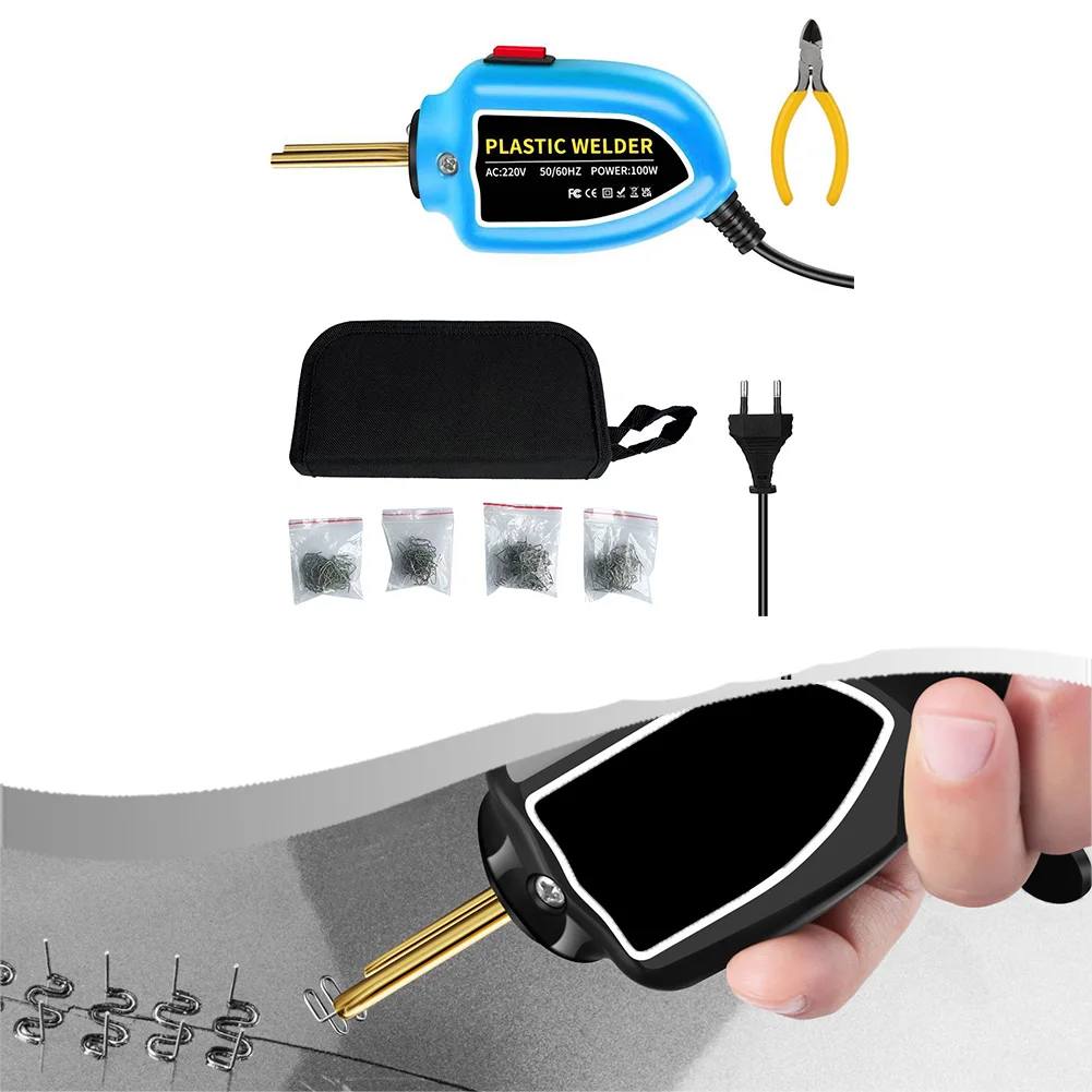 /100W /Plastic /Welding Machine Hot Stapler Kit With 200PCS Nails For Car Bumper Dashboard Furniture Repair Tool