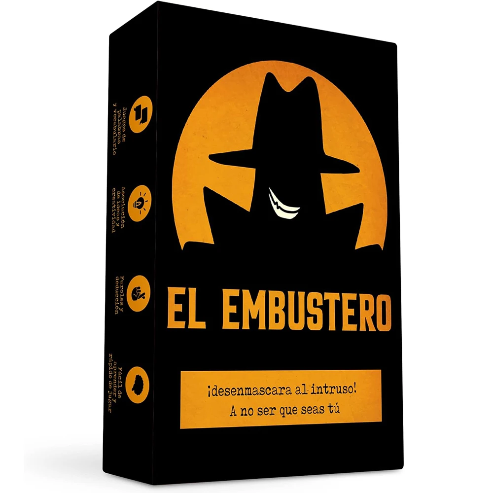 El Embustero - ¿Conseguirás desenmascararlo ¡Faroles Creatividad Juegos de Palabras y sospechas Juego de Mesa Familiar Adultos