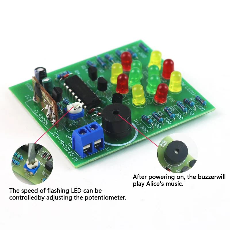 New Style DIY Electronic Kit CD4060 Dream Lantern Music Box WeldingTtraining PCB Circuit Welding Practice Board