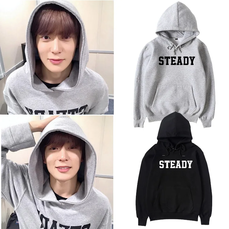 NCT 27 Zheng Zai Huan Oversized INS ular ex Hoodie Autumn Winter Fce Lined Student Sweatirt Street Sle Cotton ...