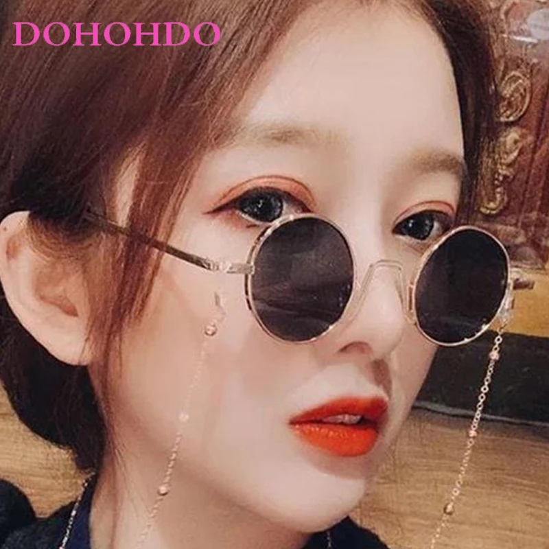 

Small Round Rock Punk Sunglasses Women Men Metal Frame Hip Hop Sun Glasses Fashion Shades Driving Eyewear UV400 Lentes De Sol