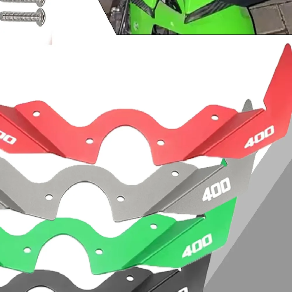 

2024 For Kawasaki Ninja 400 ninja400 2018-2022 2023 Motorcycle Front Fairing Pneumatic Wing Lets Tip Downforce Wings Deflector