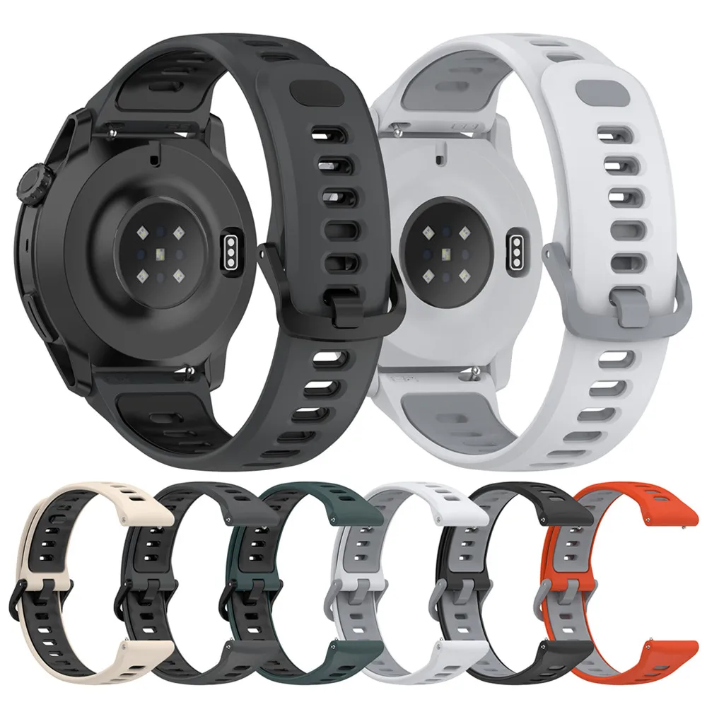 Correa universal de doble color de 22 mm para Honor Watch 5 Pro Ultra / Watch GS4 GS3 GS3i para Redmi Watch5 Active Lite con hebilla de goma