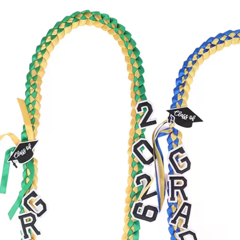 Collares de Graduación Hechos a Mano para la Clase de 2026, Collar de Cinta con Letras de Graduación