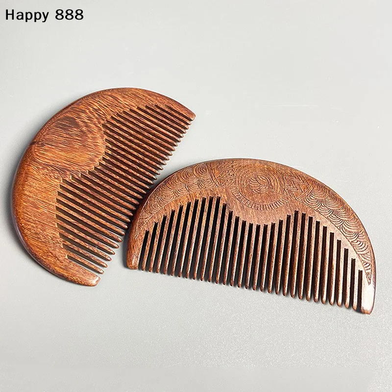 Natural Sandalwood Pocket Comb – Wide-Tooth, Anti-Static, Lice-Resistant, For Beard & Hair Styling