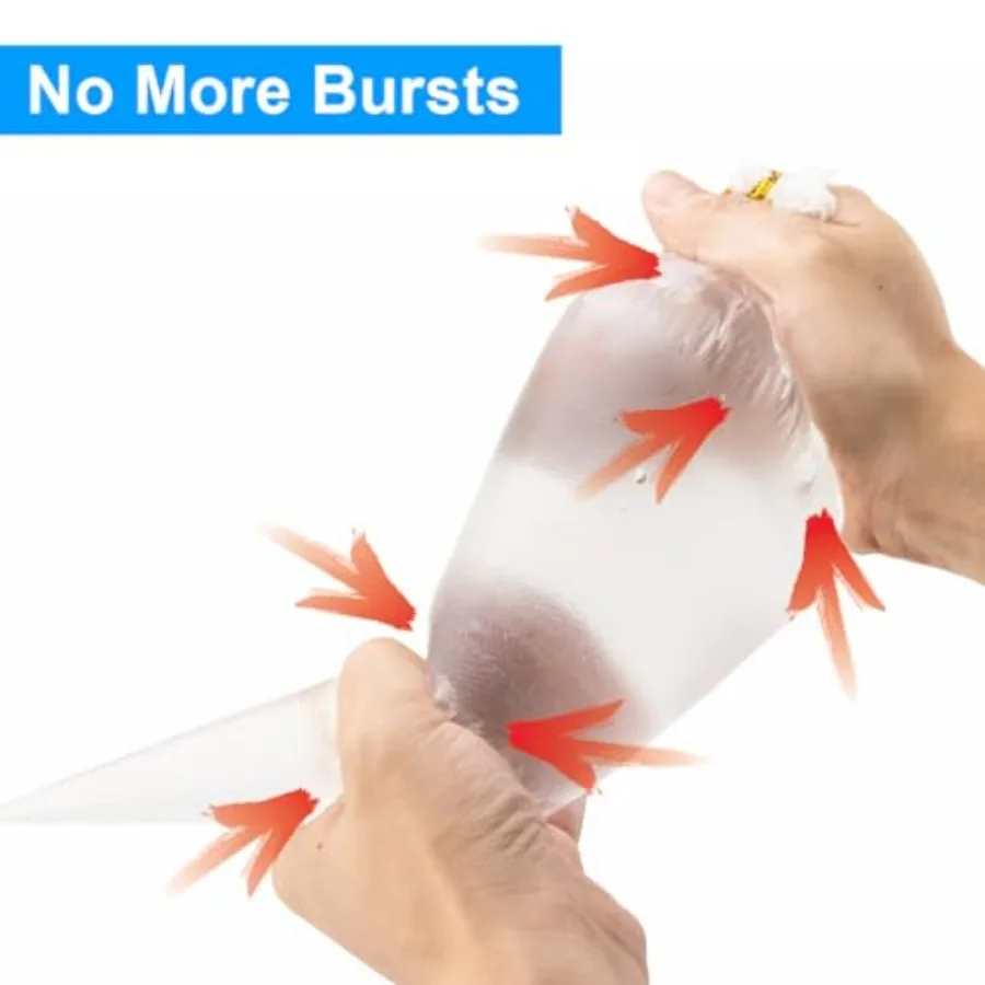 107 قطعة مجموعة أكياس الأنابيب 100 قطعة أكياس المعجنات 12 بوصة أكياس صقيع أكياس تزيين الكعكة أكياس تزيين الأنابيب المتاح واي فاي