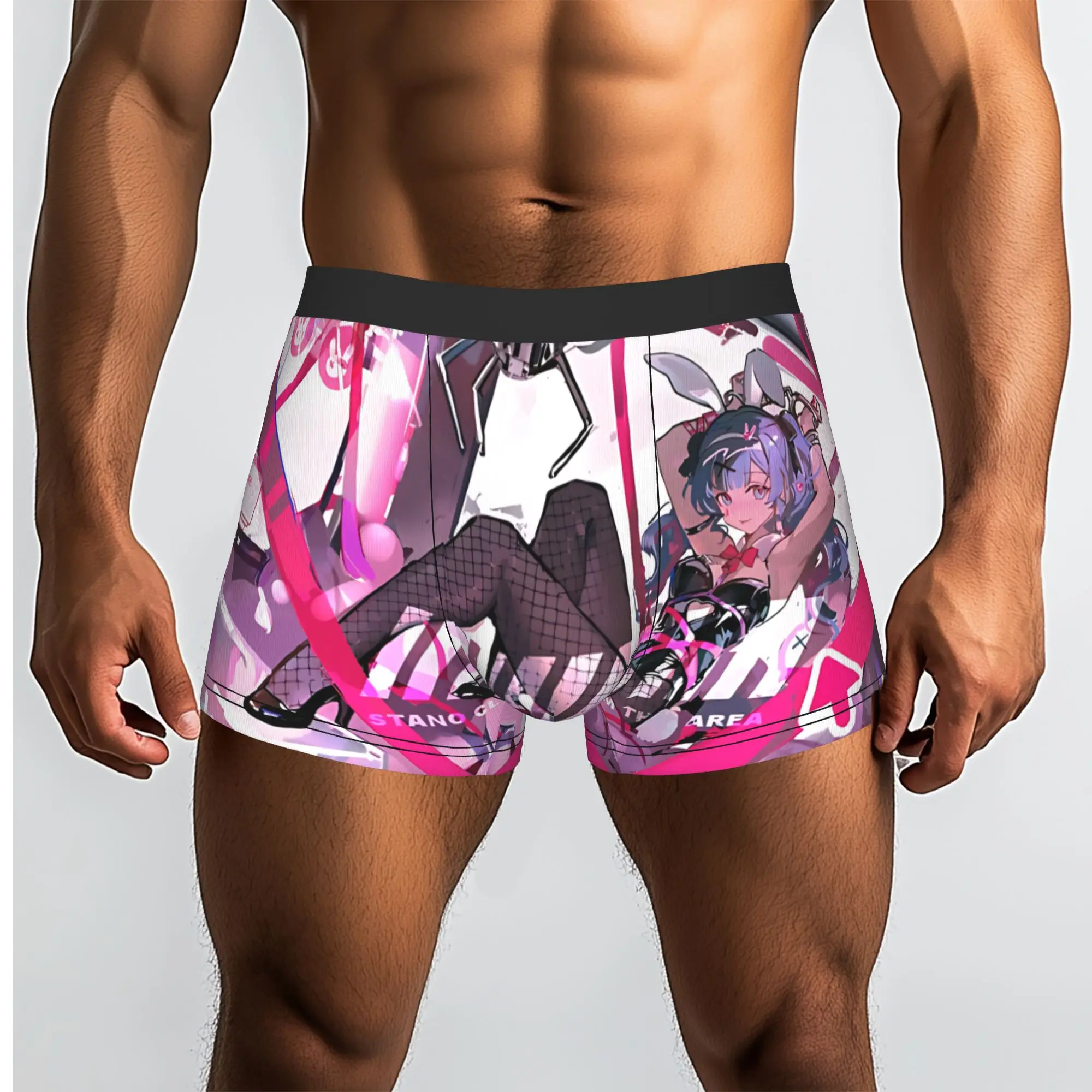 Popular Anime Game Theme Of Sexy Girls boxers  adults 18 plus Underpants Breathbale Panties Men's Underwear Shorts Boxer Briefs