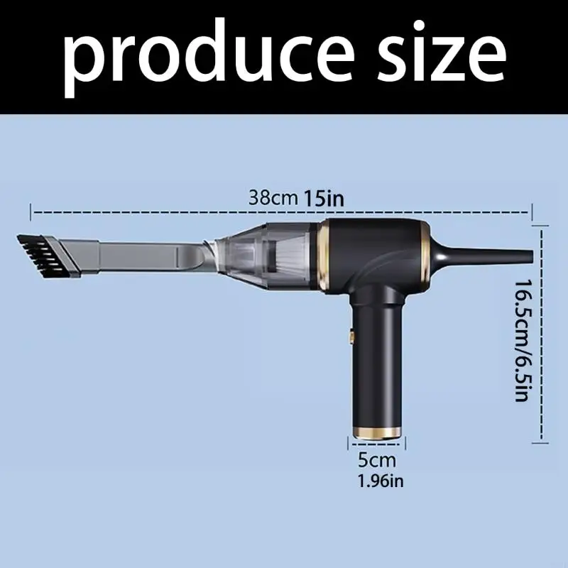 Rechargeable Handheld Car Vacuum, ABS Interior Cleaner for Upholstery, Mats, Crevices and Console Dust Removal X37F