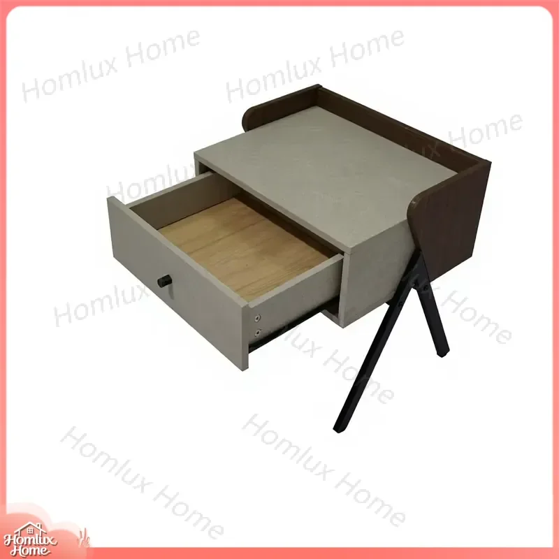 Wooden Bedside Table Modern Simple Design Easy Assembly Nightstand for Bedroom Small Space Storage Furniture