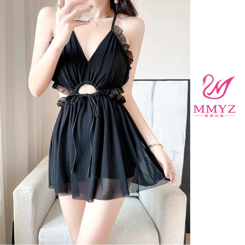 

[Fairy Swimsuit Woman] 2025 New Hot Spring Premium Sense Conservative Belly Cover Sexy Waist Fashion Swimsuit