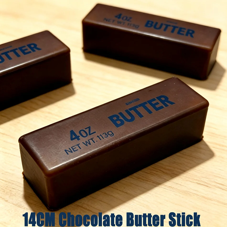 Super Large Chocolate Butter Stick Slow Rising Squishy, Giant Butter Bar Moist Squeeze Fidget Toy for Adults, Kids, Autism