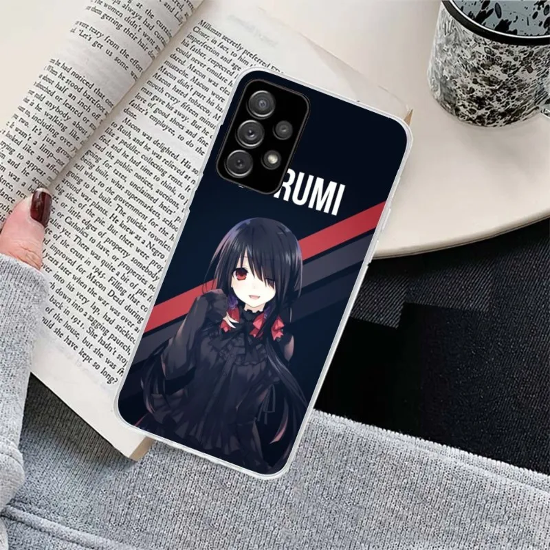 Anime Kurumi Tokisaki Phone Case for Samsung Galaxy S23 S22 S21 Plus Ultra A12 A32 A53 Clear Phone Cover Funda