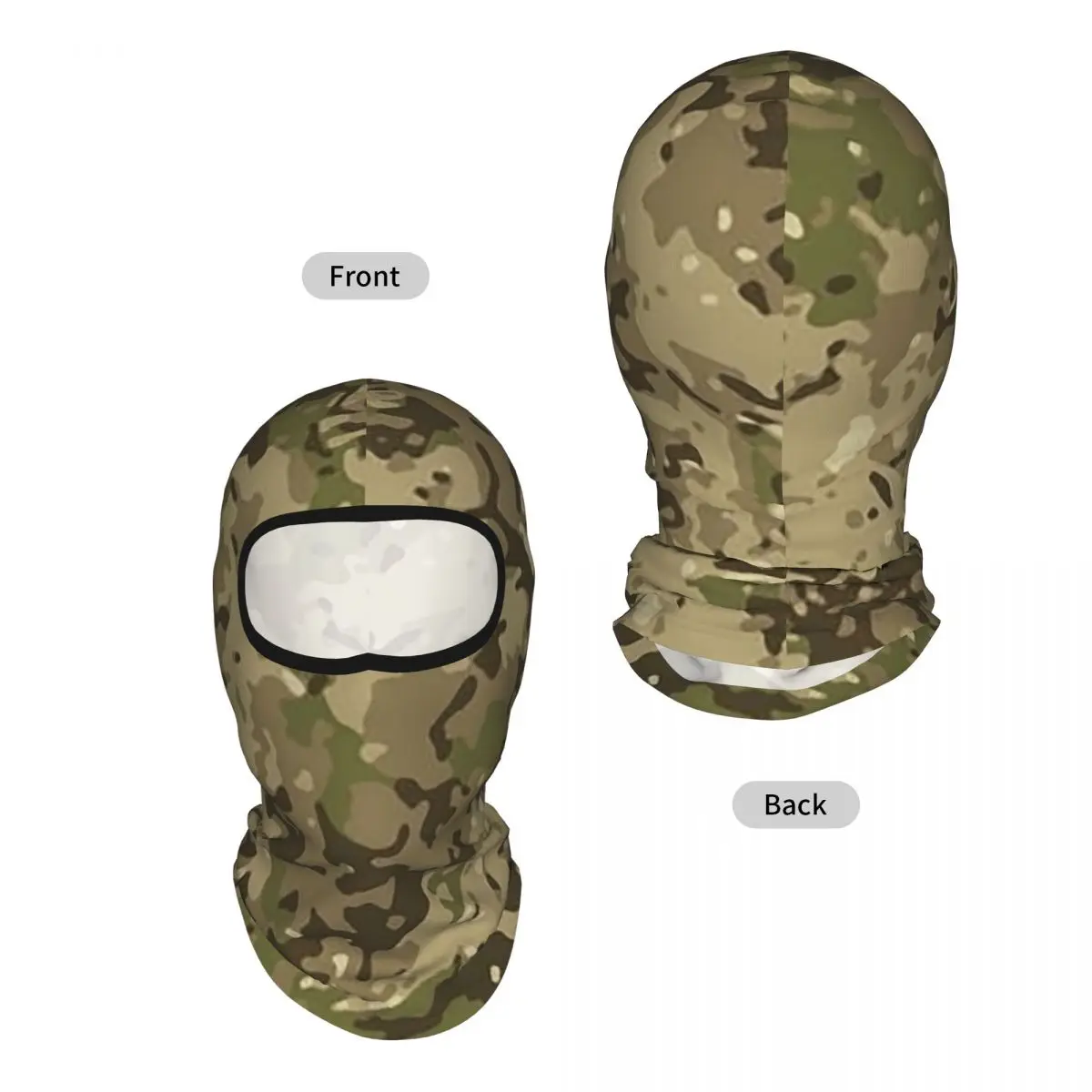 Multicam Military Trout Camo Breathable Thin Balaclava Full Face Mask Sun Protection Neck Gaiter For Motorcycle Fishing Outdoor