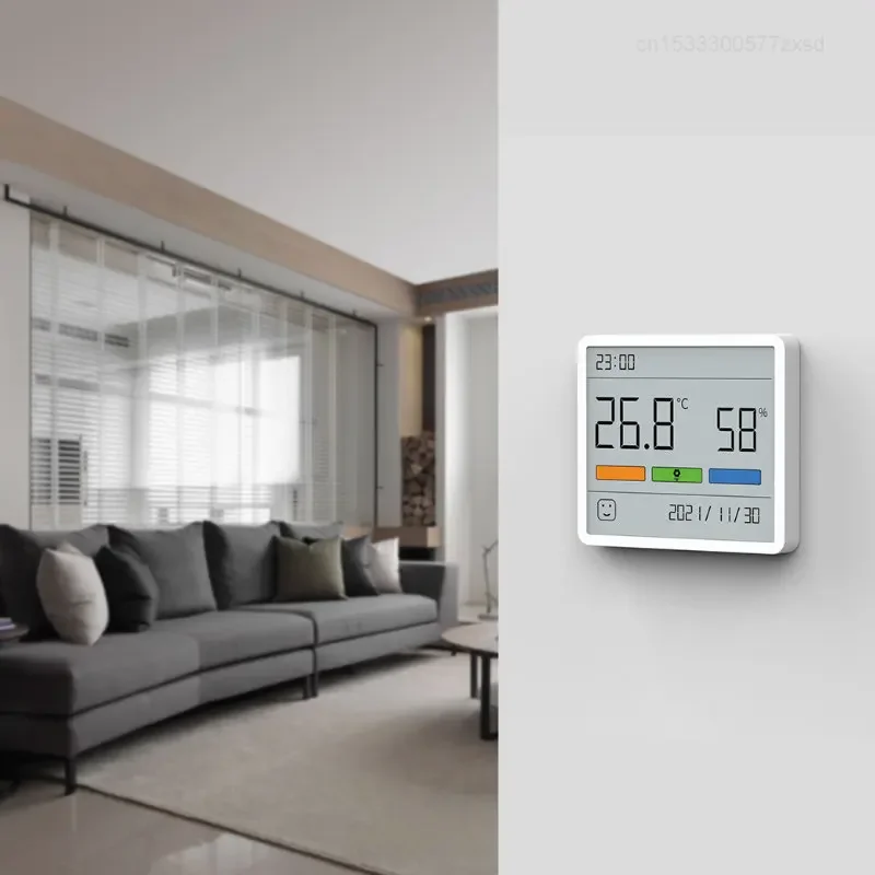 Imagem -02 - Xiaomi-duka Atuman Lcd Eletrônico Digital Temperatura Umidade Medidor Mini Relógio Sensor Higrômetro Interior
