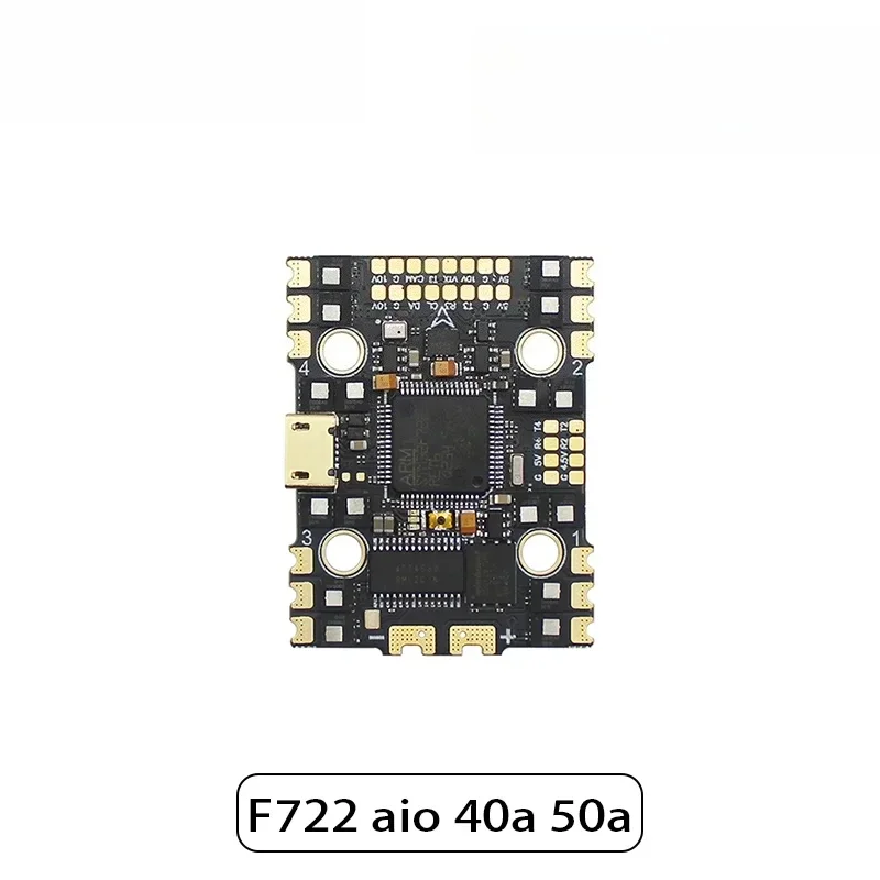 1pcs HAKRC F722 AIO F7 Flight Controller 32Bit 40A/50A 4in1 ESC 2-6S with Double BEC OSD RC FPV Toothpick Cinewhoop Drone DIY