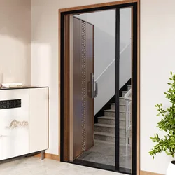 Black Magnetic Door Screen Window Mosquito Net Side Opening Custom Size Curtain Insect Mesh and Mosquito Proof Invisible Net ﻿