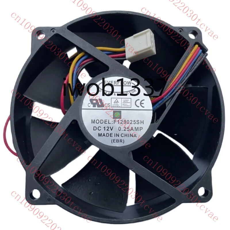 

NEW for Everflow F129025SH DC 12V 0.25A 90x90x25mm 4-wure Server Round Fan