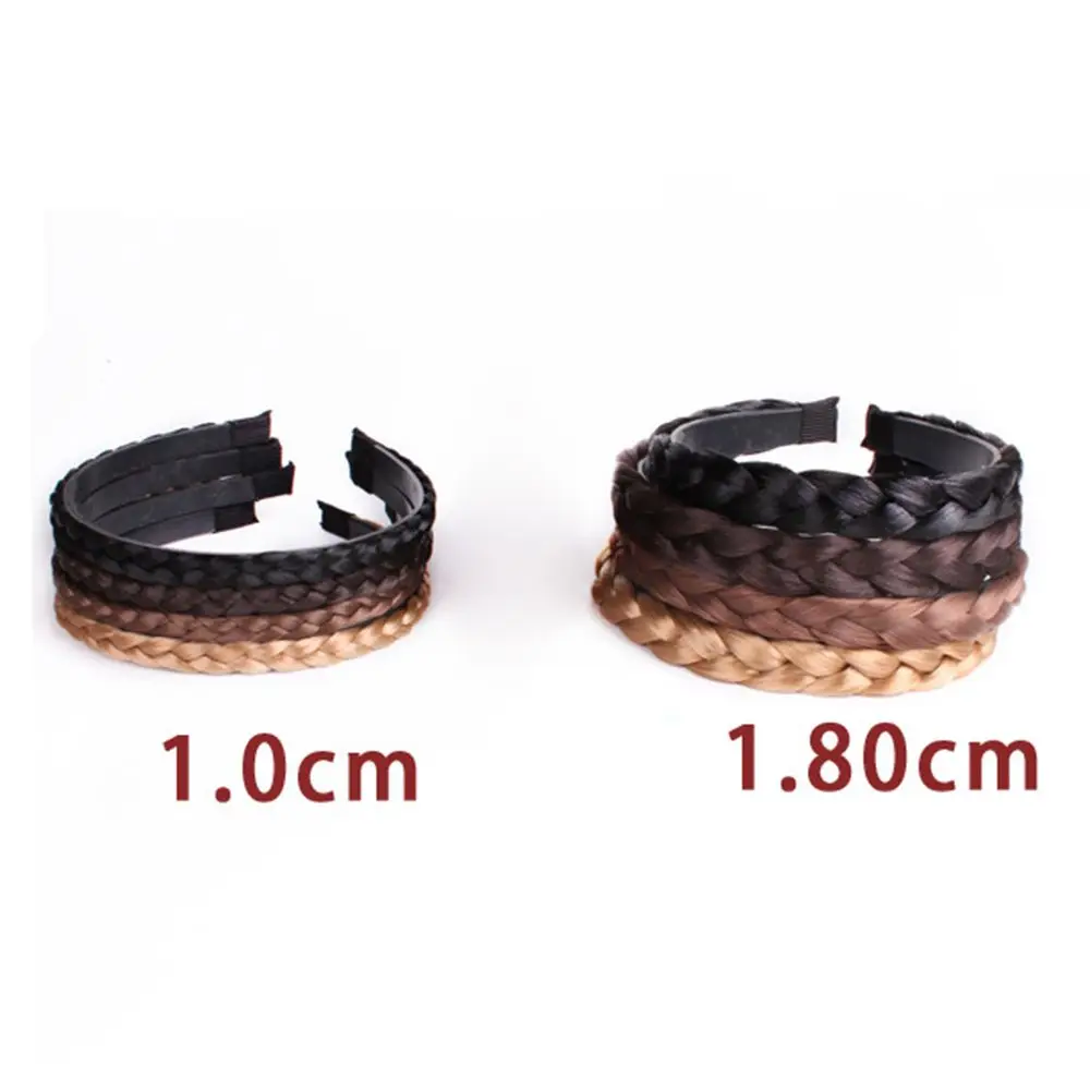 Wedding Girls Elastic Women Hair Accessories Head hoop Synthetic Wig Hair Bands Twisted Wig Headband Braided Headband