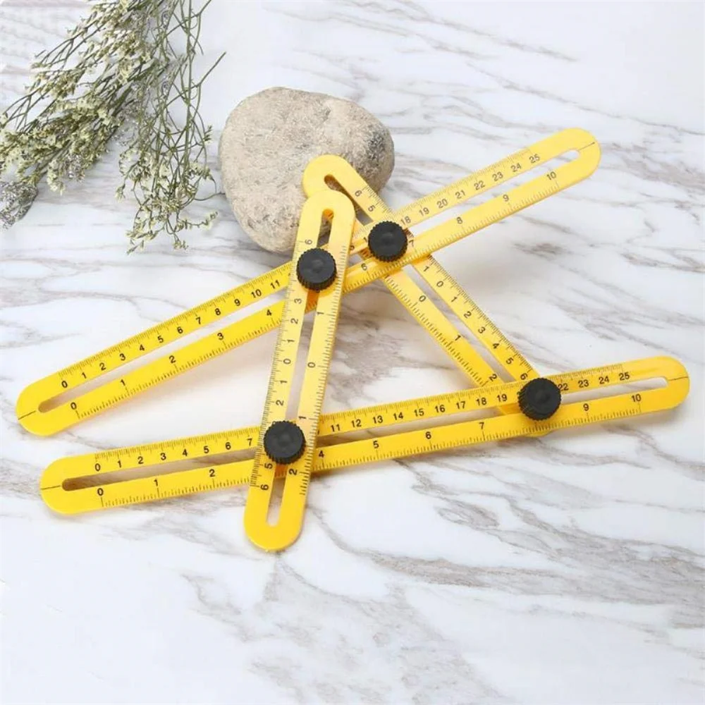 Multifunctional Angle-izer Template Tool Plastic Measuring Four-Sided Ruler Accurate Measurement Tool Forty Percent Plastic Rule