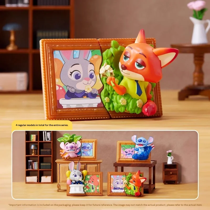 

in stock Disney Zootopia Series Nick Judy Blind Box Famous Paintings Magnetic Ornaments Cute Movie Merchandise Collection toy