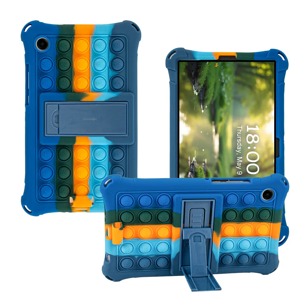 

Soft Silicone Kids Case For Samsung Galaxy Tab A11 8.7 inch 2025 Tab A9 8.7 2023 Kickstand Tablet Case With Adjustable