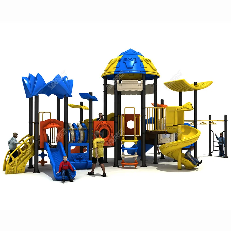 Superior Outdoor Playground Equipment Kids Slide LLDPE Plastic Material for Gardens Schools Residential Areas