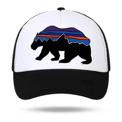 Moon Mountain Baseball Cap Bear Visor Mesh Hats Men Women Rainbow Animal Hip Hop Hat Cool Summer Hiking Camping Baseball Caps