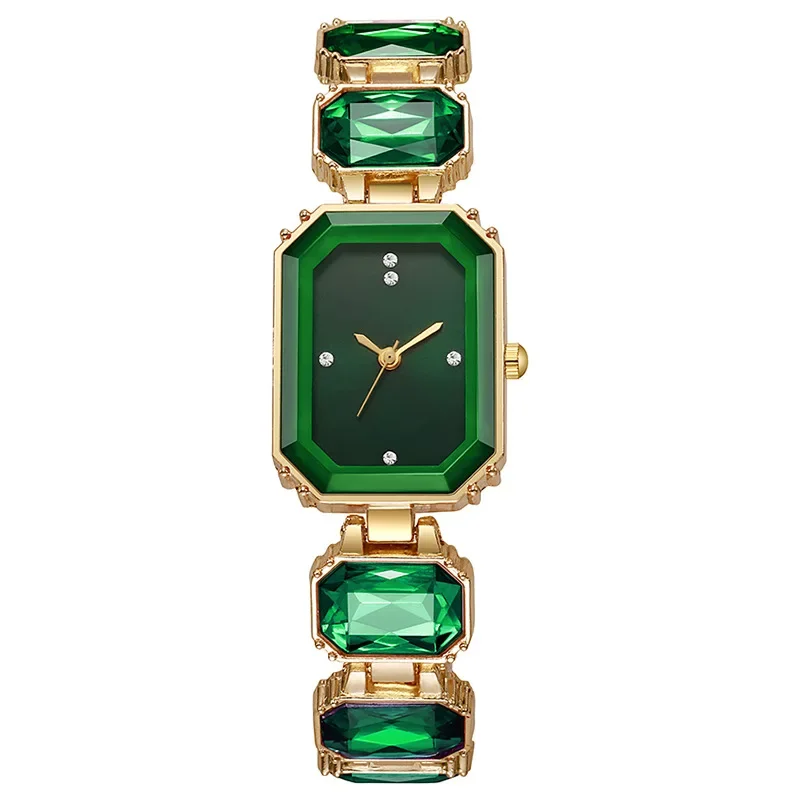 ساعة سيراميك نسائية جديدة رائجة البيع ساعة كوارتز مربعة الشكل ومتعددة الاستخدامات بحزام رفيع