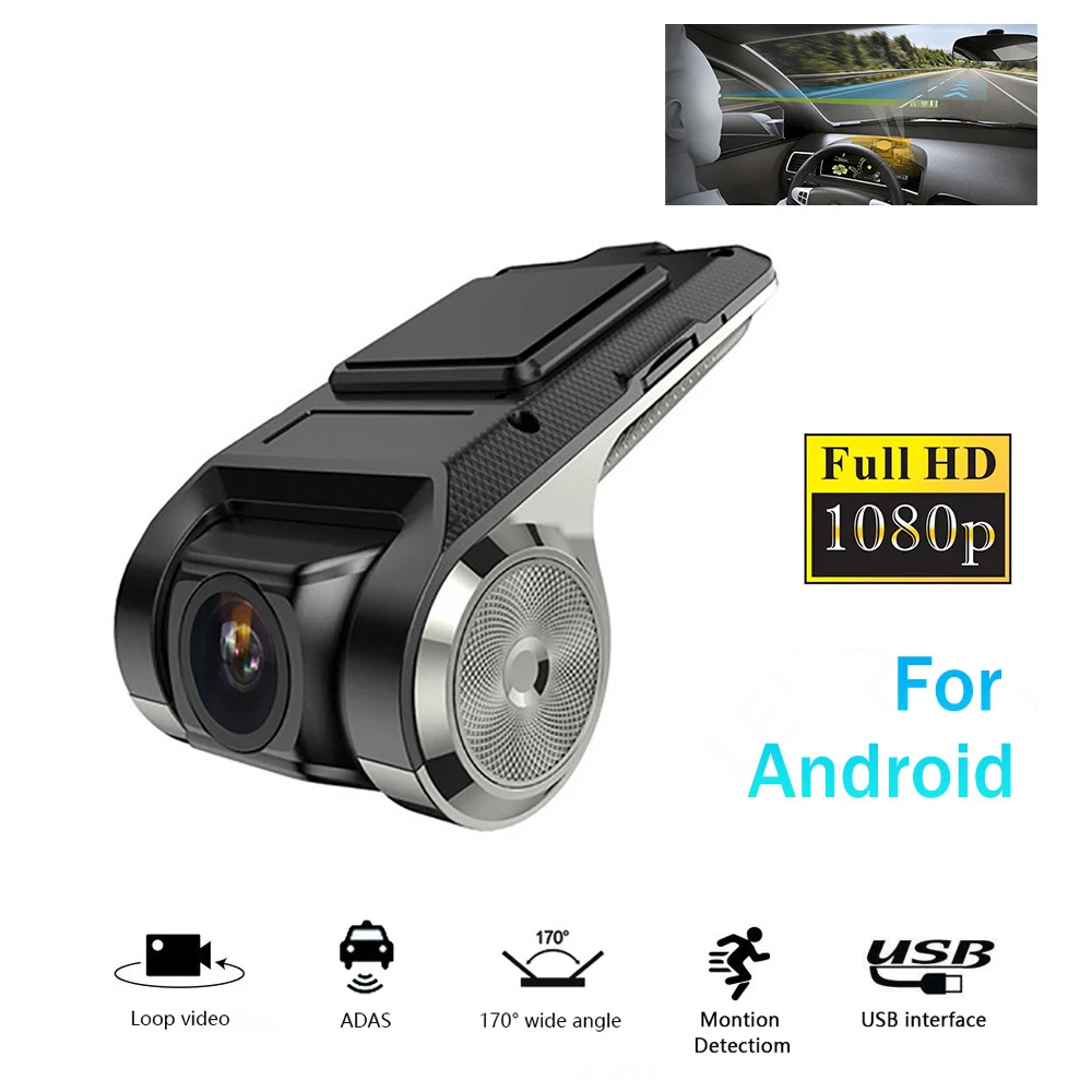 Dash Cam1 080P Full HD Car DVR ADAS Dashcam Android Drive Video Recorder Vehicle Camera Night Vision Auto Black Box Registrar