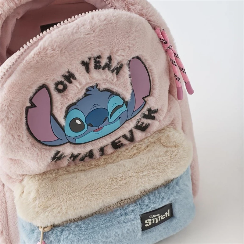 Disney Stitch Kids Backpack Cute Cartoon Plush Mini Schoolbag Girl&Child Fashion Shoulder Bag School Supplies Kawaii Gifts