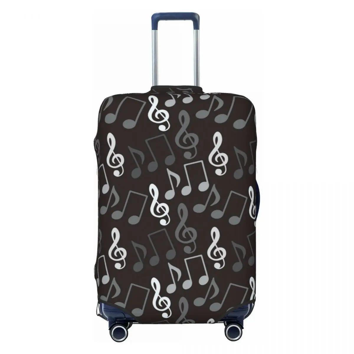 Music Notes Printed Suitcase Cover Piano Artwork Cruise Trip Protector Vacation Fun Luggage Accesories Dust Proof Scratch