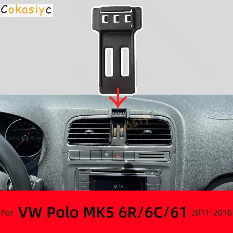 Für Volkswagen VW Polo MK5 6R 6C 61 2011-2018 2013 Auto-Handyhalterung Spezielle Fixierte Halterungsbasis Kabelloses Laden Auto-Zubehör