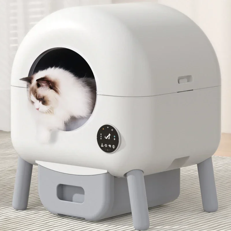 صندوق نفايات القطط الذكي مرحاض القطط المتضخم ماكينة نفايات القطط الأوتوماتيكية صندوق نفايات التنظيف الذاتي مرحاض Rascador Para Gato #2