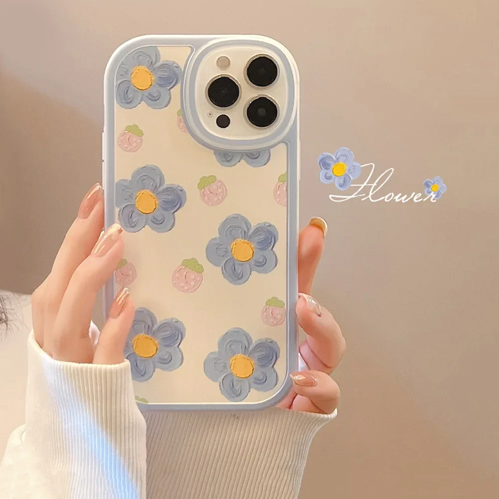 

Flower Mobile Phone Case For iPhone 11 12 13 14 15 16 Pro Max 12 Mini 14Pro 13Pro TPU Soft Cover