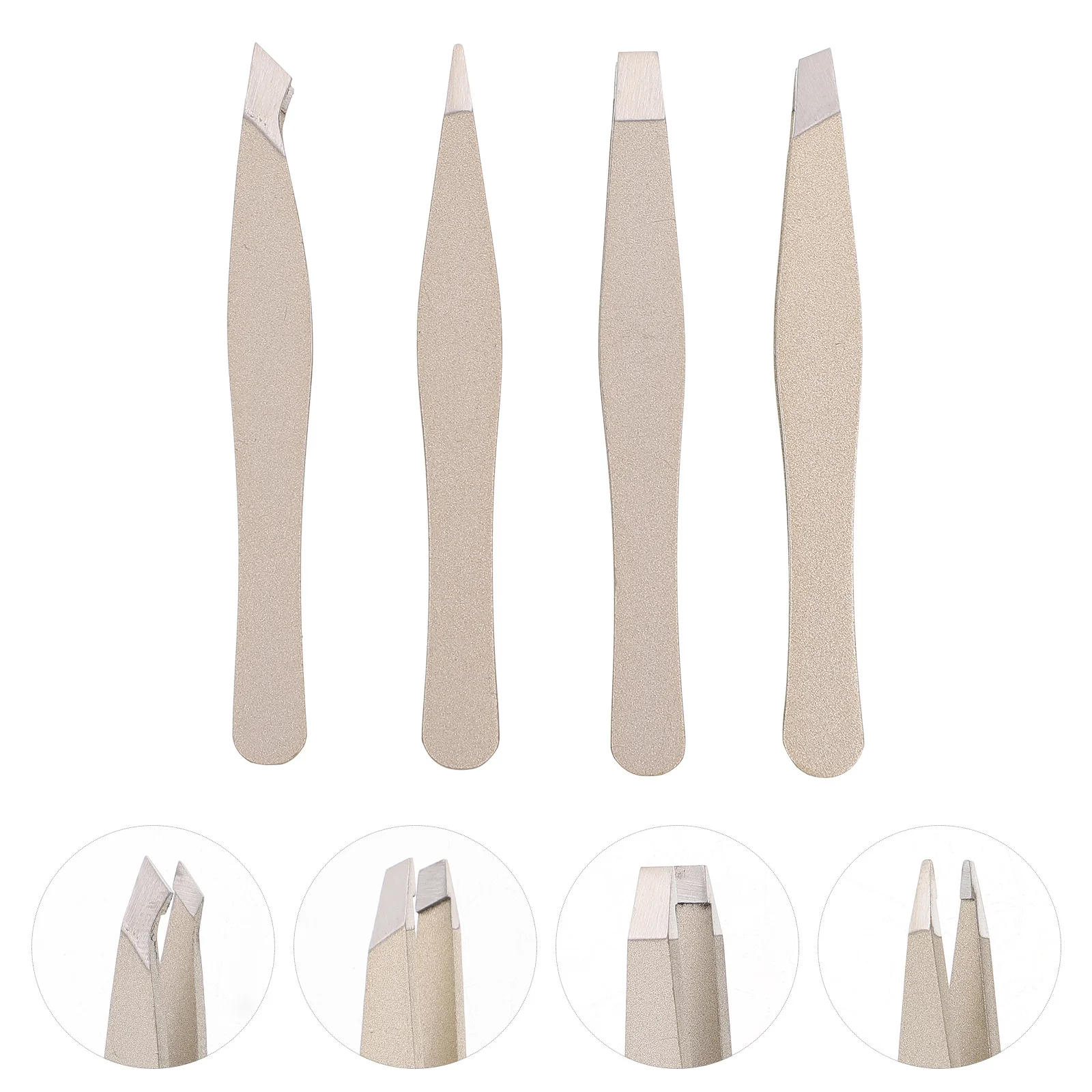 Juego de 4 Uds de rizador de cejas, recortador de cejas de acero inoxidable para pestañas postizas, maquillaje de doble cara, herramientas de cuidado de cejas, belleza